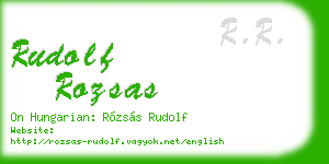 rudolf rozsas business card
