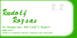 rudolf rozsas business card